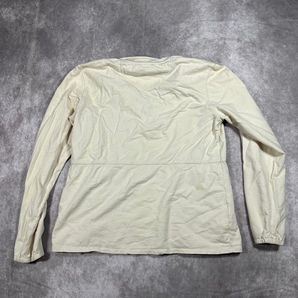 Tommy Bahama Womens M Cream Cotton Quarter Zip Pullover Sweater Resortwear Chic - Picture 2 of 8
